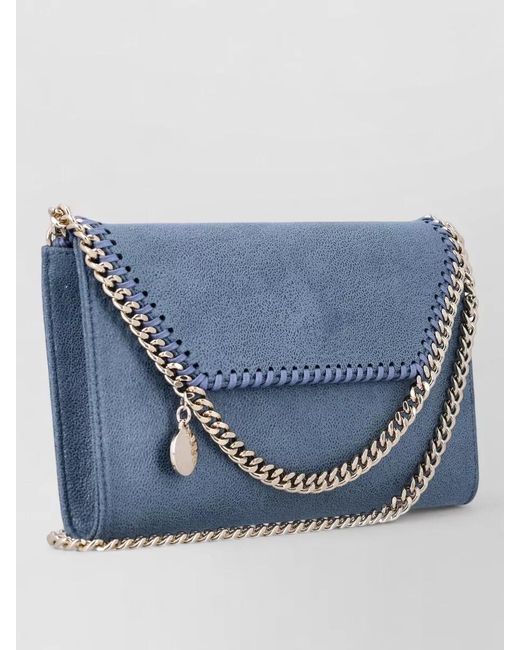 Stella McCartney Blue Falabella Chain Crossbody Vegan Wallet Bag
