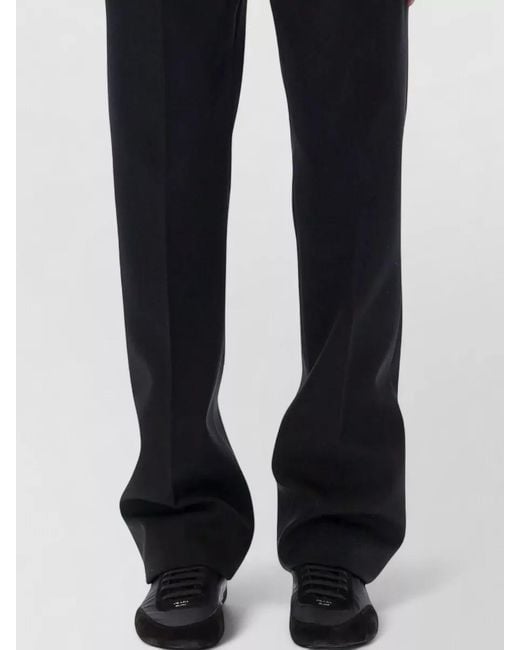 Prada Black Wool Tailored Trousers Modern Clean Silhouette for men