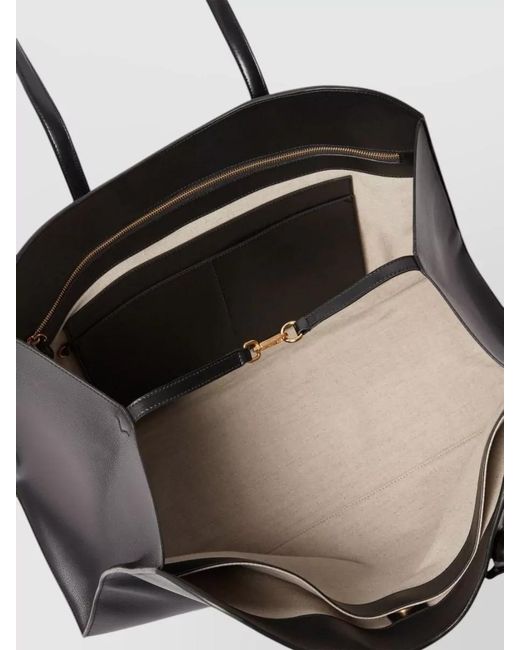 Stella McCartney Black Ryder Padlock Detail Tote Bag Double Handles