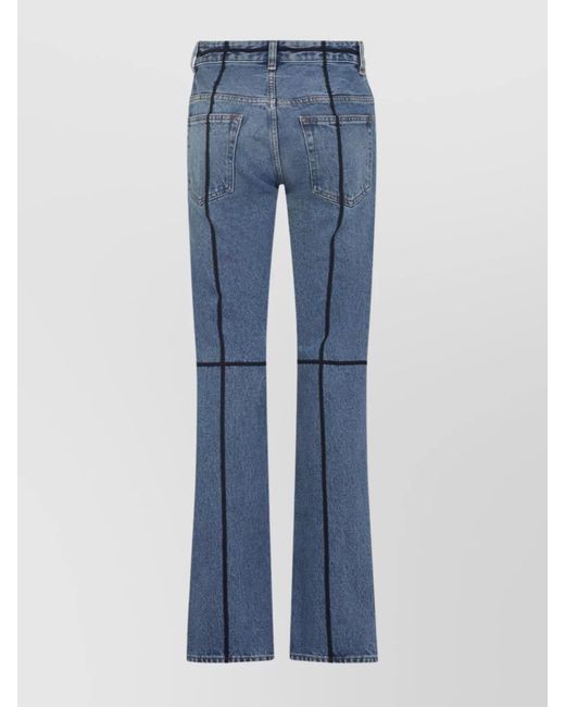 MM6 by Maison Margiela Blue Denim Straight-Leg Jeans