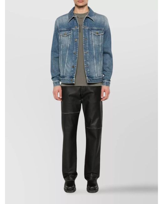 Golden Goose Deluxe Brand Blue Cotton Denim Jacket for men