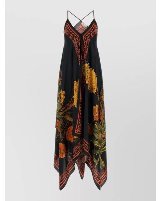 Blumarine Multicolor Printed Maxi Dress