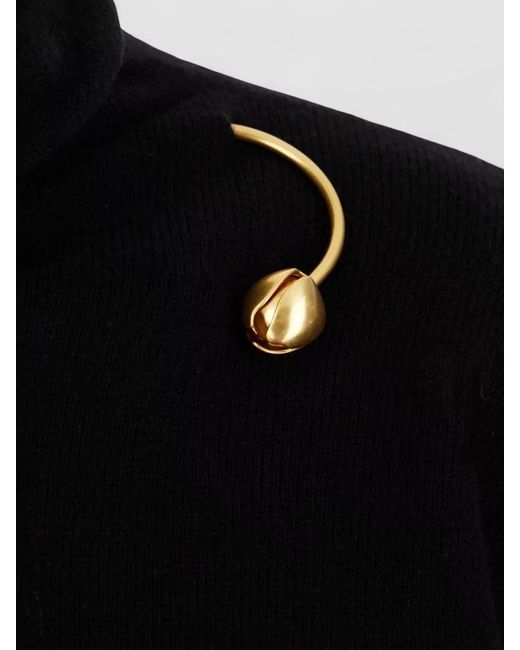 Alberta Ferretti Black Wool Blend Sweater Turtleneck Long Sleeves