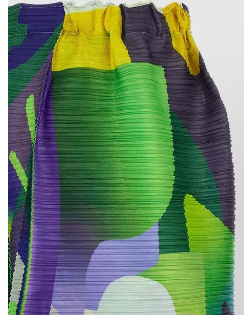 Pleats Please Issey Miyake Multicolor Playground Shorts Structured Pleated Design