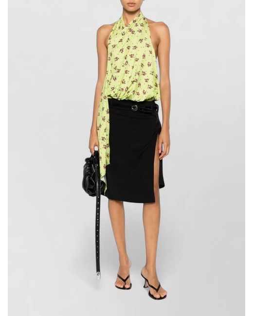 Coperni Black Asymmetric Midi Skirt