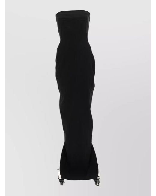 Rick Owens Black Strapless Gown