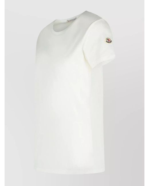 Moncler White Cotton Short-Sleeve T-Shirt