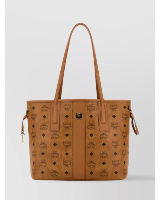 MCM Brown Liz Small Coated Canvas Shoulder Bag