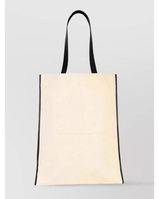Jil Sander Natural Canvas Logo-Print Tote Bag for men