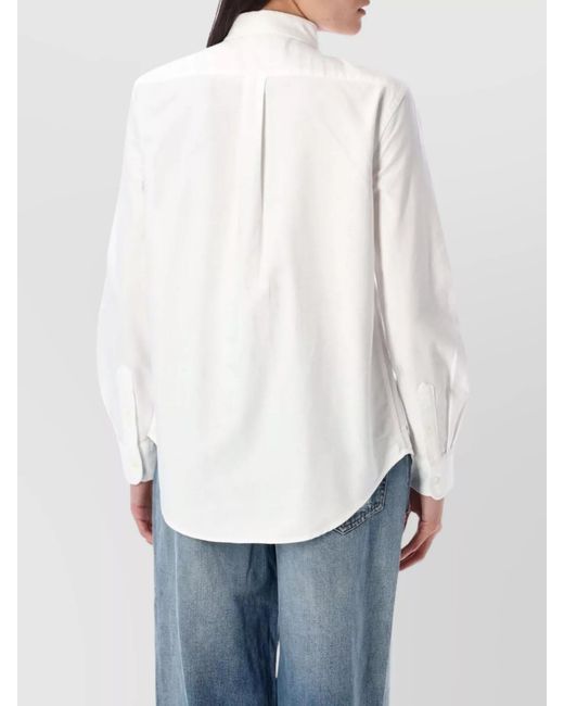 Polo Ralph Lauren White Casual Button-Up Shirt With Long Sleeves