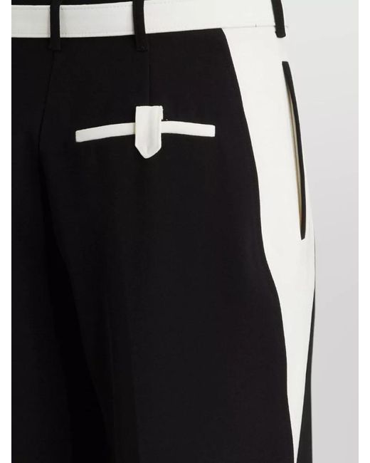 SIMONA CORSELLINI Black Tailored Stretch Trousers Belt And Pockets