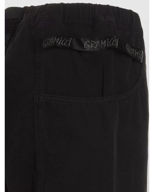 Gramicci Black Gadget Trousers Tailored Cut Back Pocket for men