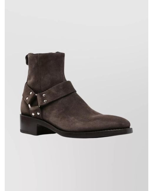 Premiata Brown Leather Ankle Boots for men