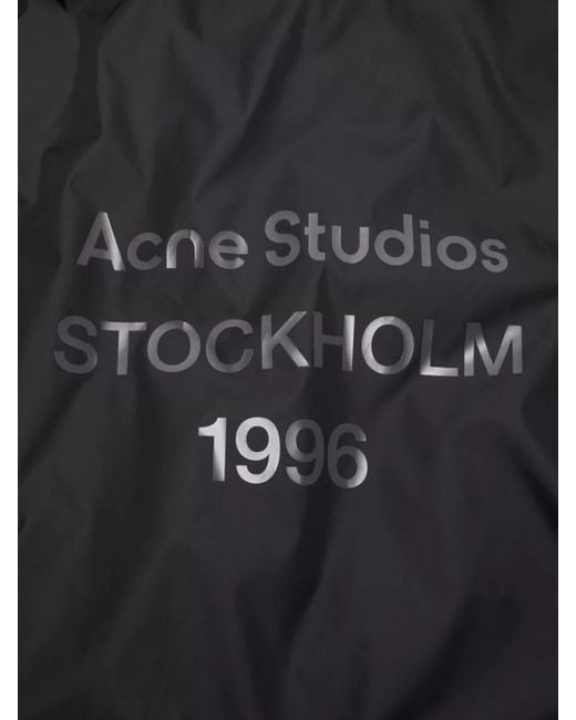 Acne Black Short Jacket Structured Collar Elasticated Hem for men
