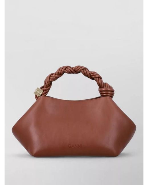 Ganni Brown Bou Small Shoulder Bag