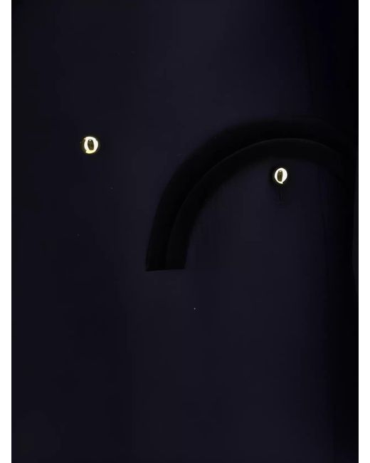 Blazé Milano Blue Wool Jacket Velvet Pockets
