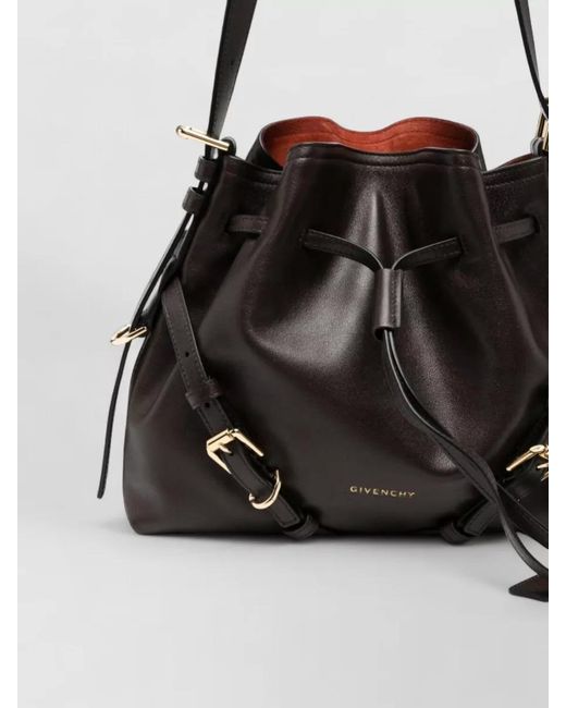 Givenchy White Voyou Small Leather Bucket Bag