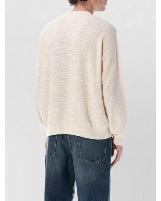 Isabel Marant Blue Fine-Knit Cotton Sweater for men