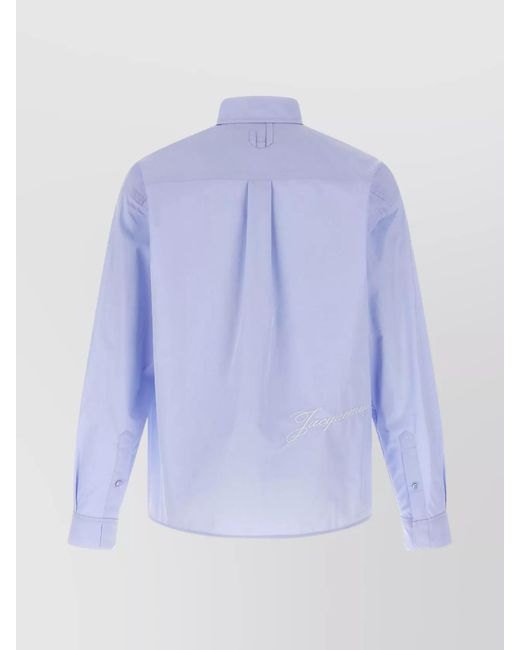 Jacquemus Purple Cotton Classic Shirt for men
