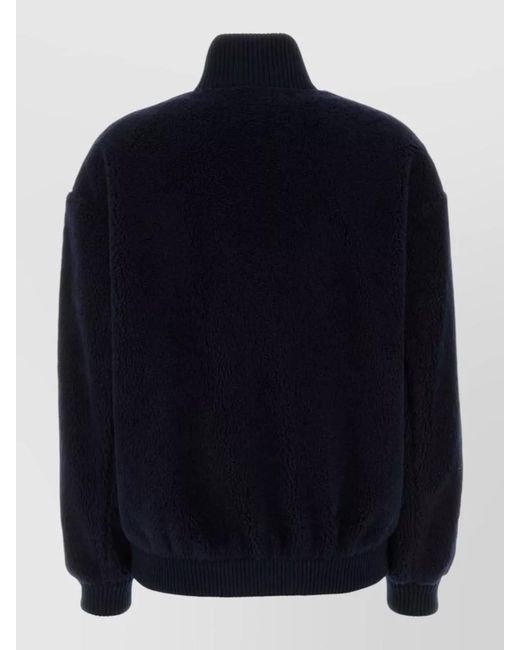 Prada Blue Virgin Wool Bomber Jacket