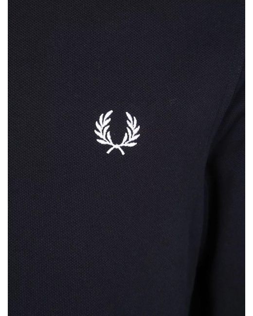 Fred Perry Blue Long-Sleeve Polo Shirt for men