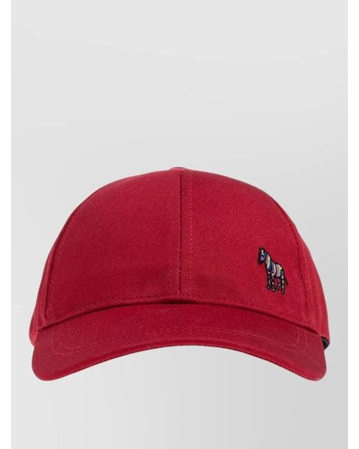 Paul Smith Red Zebra Logo Cap Organic Cotton Design for men