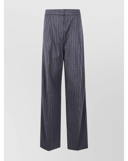 Sportmax Gray Wide-Leg Trousers