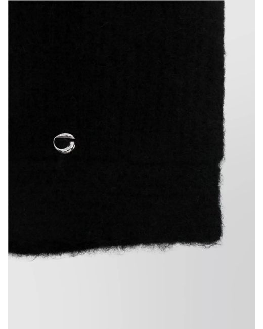 Coperni Black Brushed Knitted Hat Folded Brim