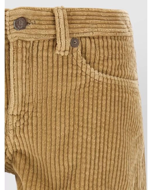 R13 Natural Effie Corduroy Shorts Belt Loop Pockets