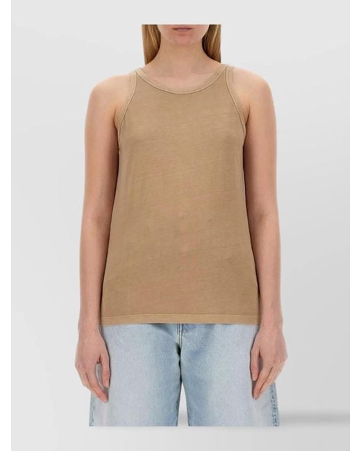 Sportmax Blue Lightweight Sleeveless Round Neck Top