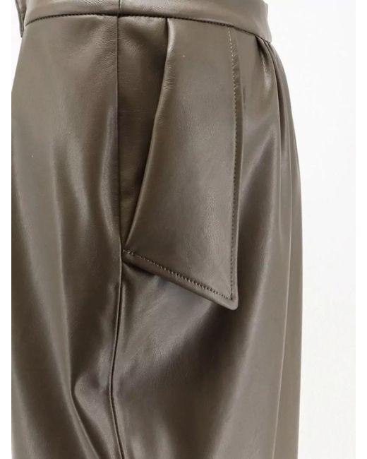 Stella McCartney Brown High-Rise Midi Pencil Skirt