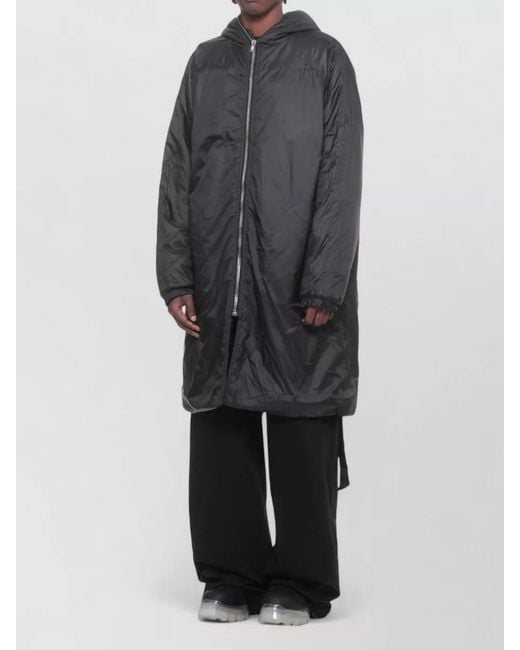 Rick Owens Black Cropped Jacket Elasticated Cuffs Side Pockets for men