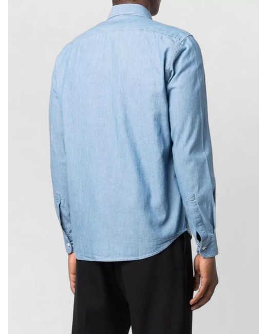 Aspesi Blue Cotton Casual Shirt for men