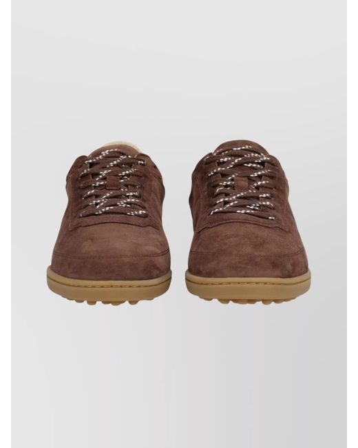 A.P.C. Brown Leather Low-Top Sneakers