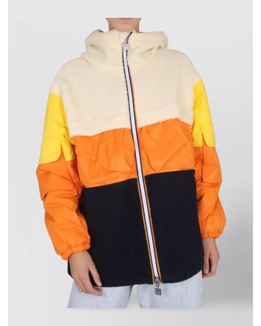 K-Way Multicolor Sherpa Hooded Jacket for men