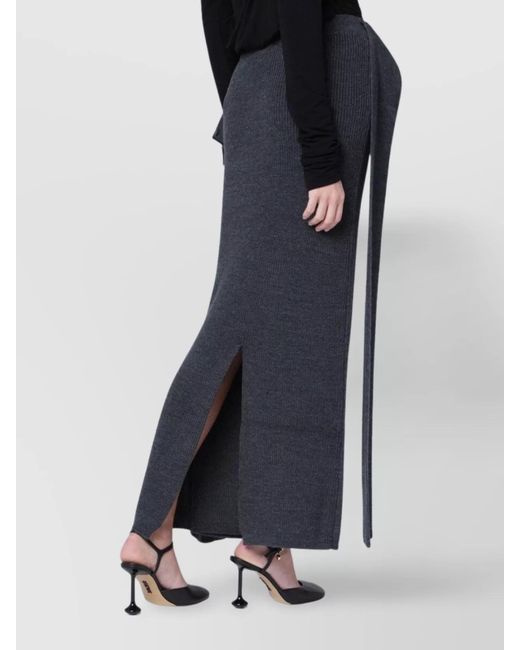Entire studios Blue Wool Wrap Skirt