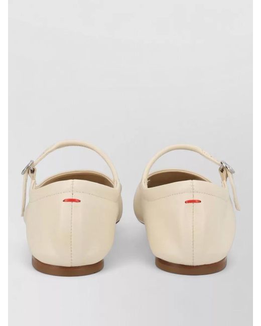 Aeyde Natural Uma Mary Jane Ballerina Flat Shoe