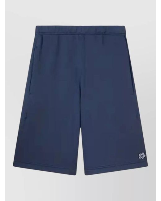 KENZO Blue Cotton Bermuda Shorts for men