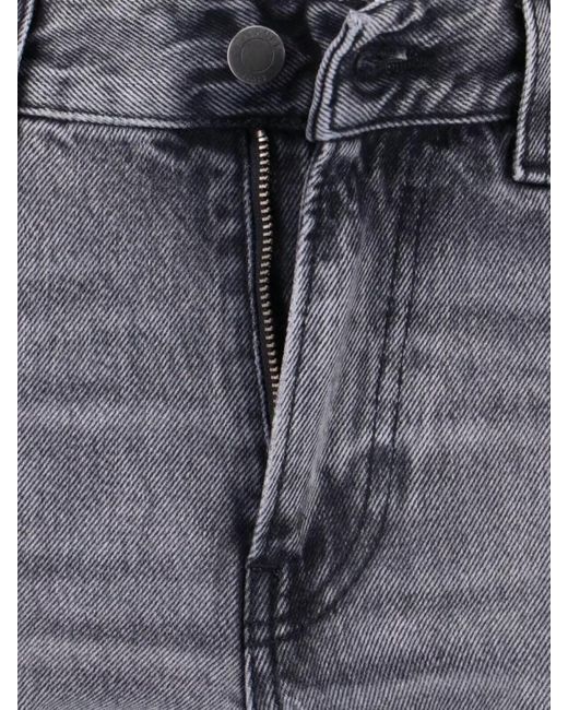 Haikure Gray Cotton Straight-Leg Flared Trousers