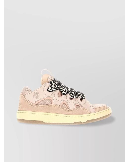 Lanvin Natural Leather Low-Top Sneakers