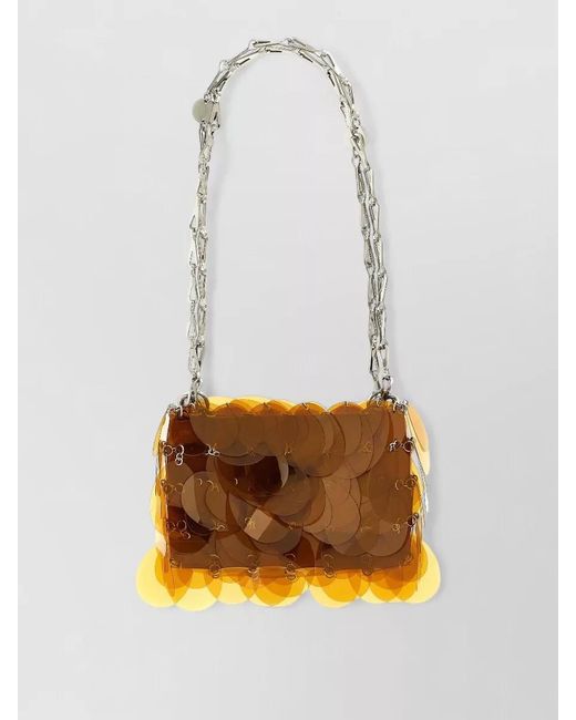 Rabanne White Sparkle Shoulder Bag