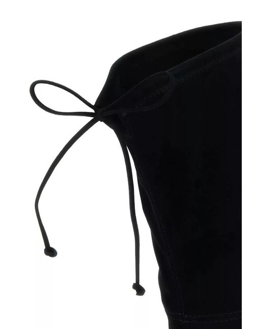 Stuart Weitzman Black Suede Over-The-Knee Boots