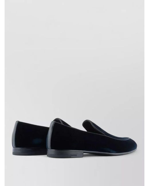 Giorgio Armani Multicolor Velvet Loafers Embroidered Logo Detail for men