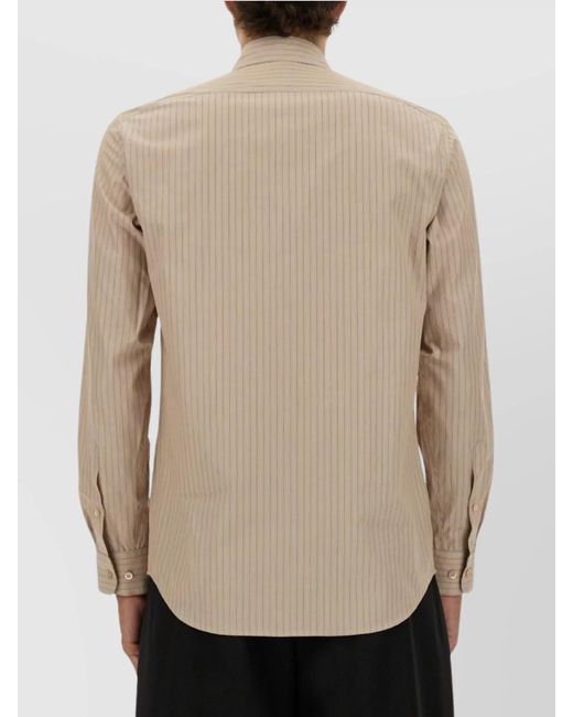 Dries Van Noten Natural Striped Cotton Shirt for men