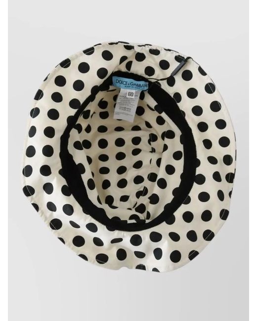 Dolce & Gabbana Black Polka-Dot Bucket Hat