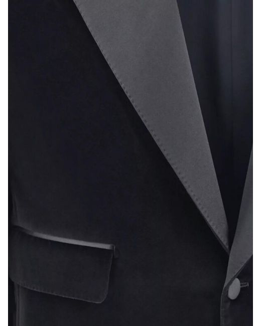 Dolce & Gabbana Black Velvet Blazer for men