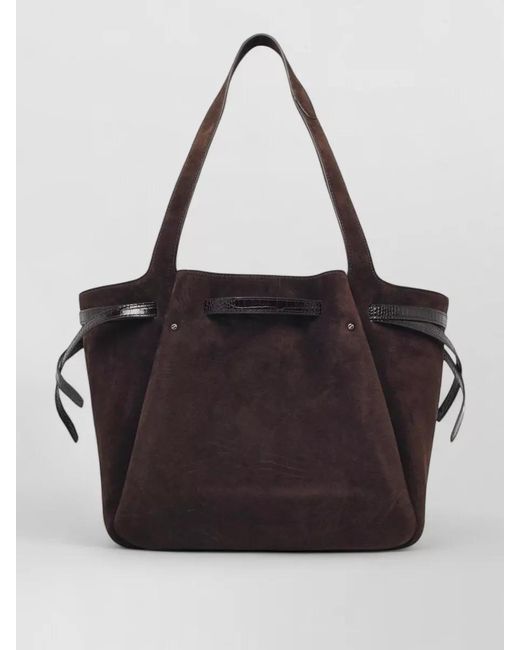 Tory Burch Black Romy Tote Suede Shoulder Bag