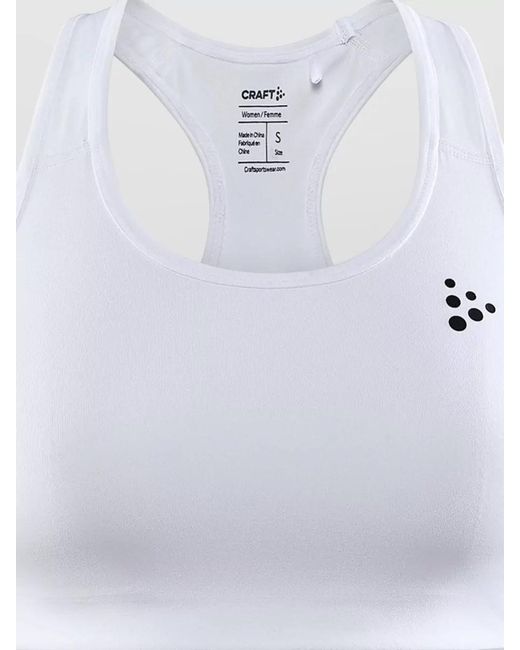 C.r.a.f.t White Motion Bra Elastic Band Racerback Design