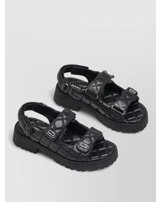 Marc Jacobs Black Sandals Adjustable Straps Chunky Sole Open Toe
