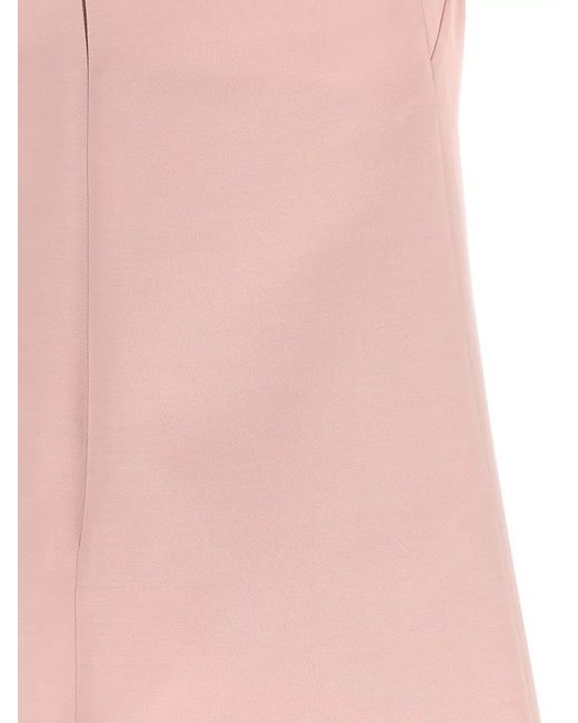 Valentino Garavani Pink Silk Knee-Length Dress